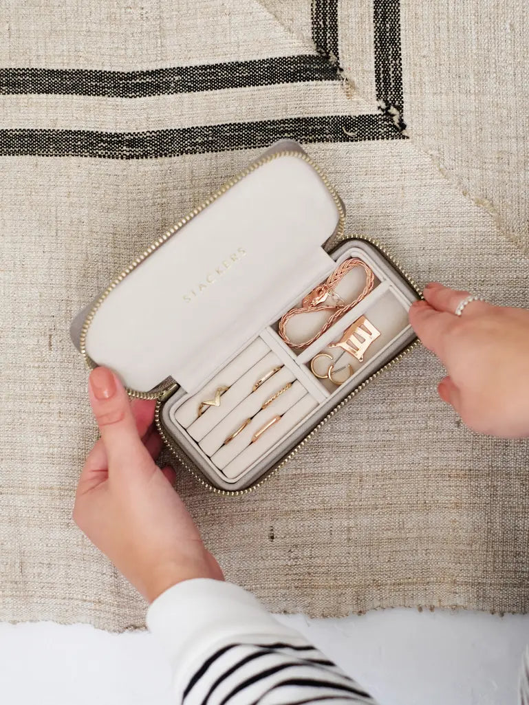 Stackers Zipped Travel Jewellery Box - Taupe image 1