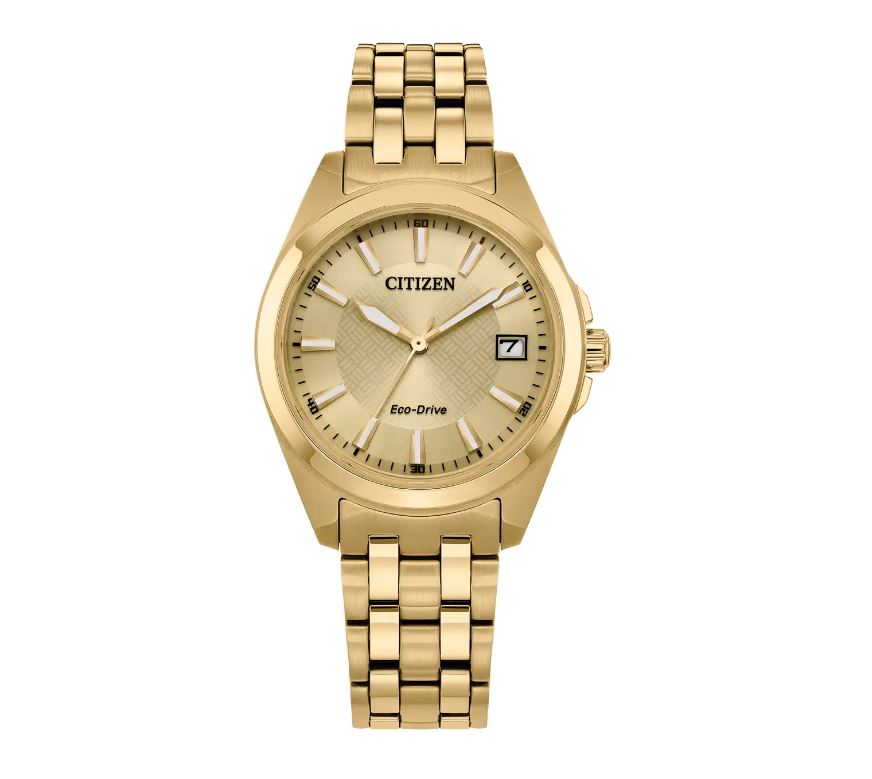 Citizen EO1222-50P Ladies Gold Plate Eco-Drive Watch 2601172 image 0