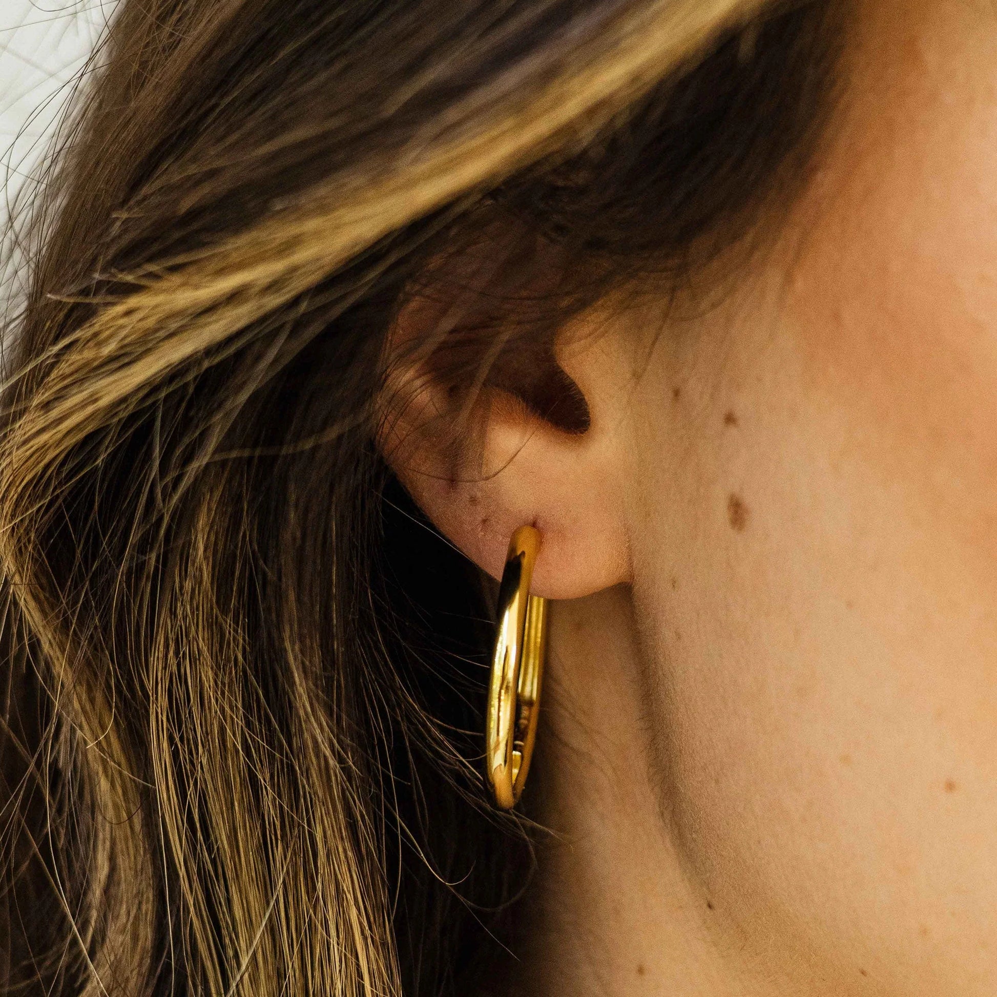 Bold Tube Statement Hoop Earrings