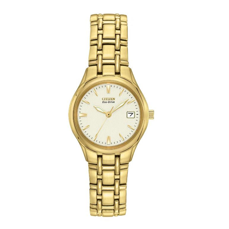 Citizen EW1262-55P Ladies Gold Plate Eco-Drive Watch 2601142 image 0