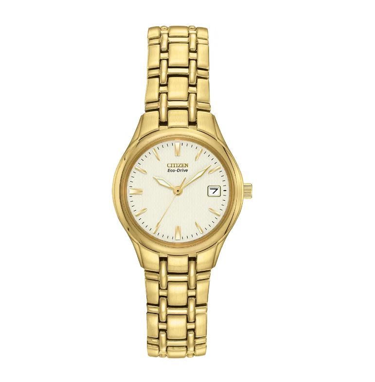 Citizen EW1262-55P Ladies Gold Plate Eco-Drive Watch 2601142 image 0