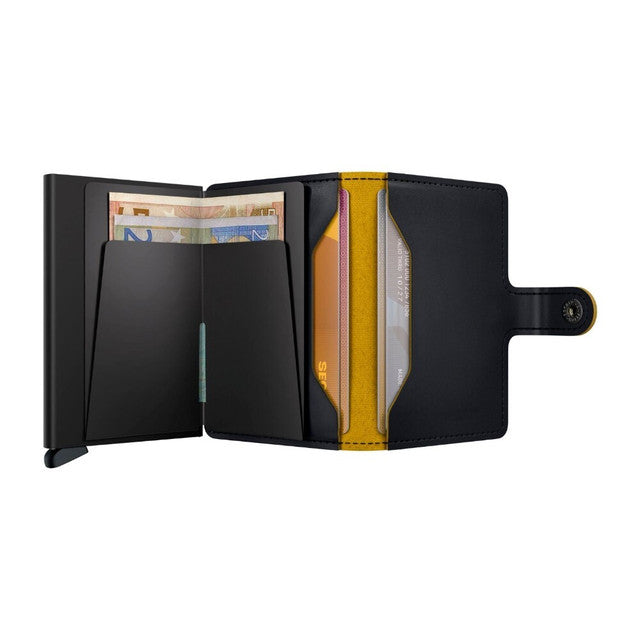 Secrid Matt Black Yellow Stitch Wallet image 1