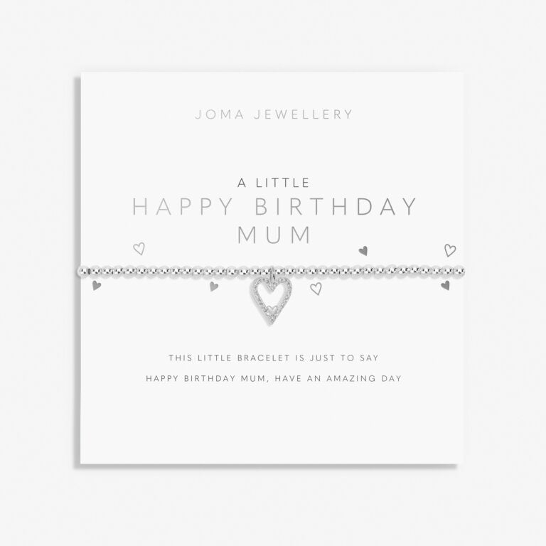 A Little 'Happy Birthday Mum' Bracelet In Silver Plating image 0