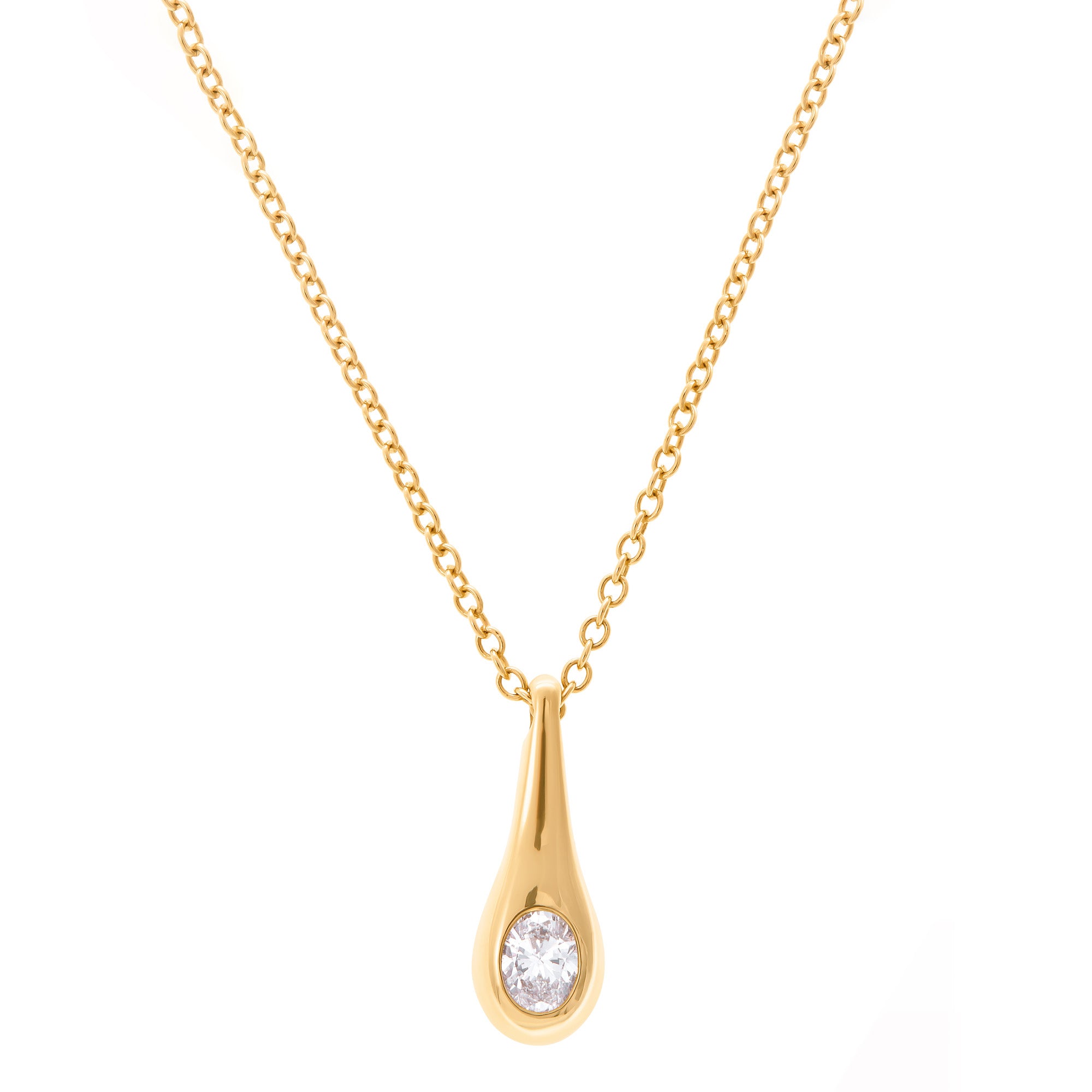 Quartermaine SGP1 18kt Gold & Diamond Signature Drop Pendant 08030001 image 0