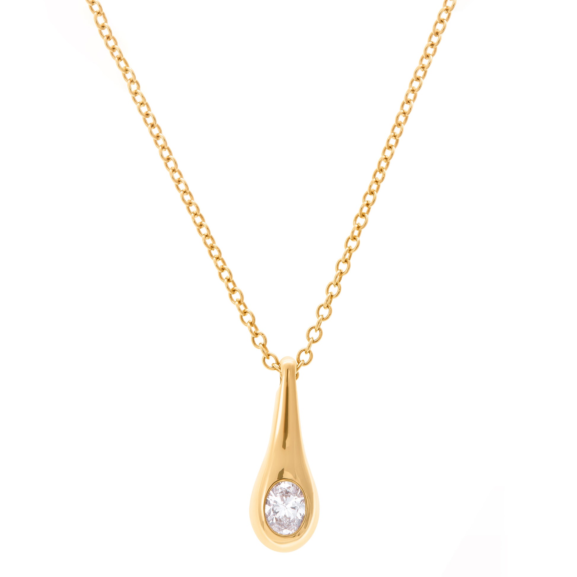Quartermaine SGP1 18kt Gold & Diamond Signature Drop Pendant 08030001 image 0