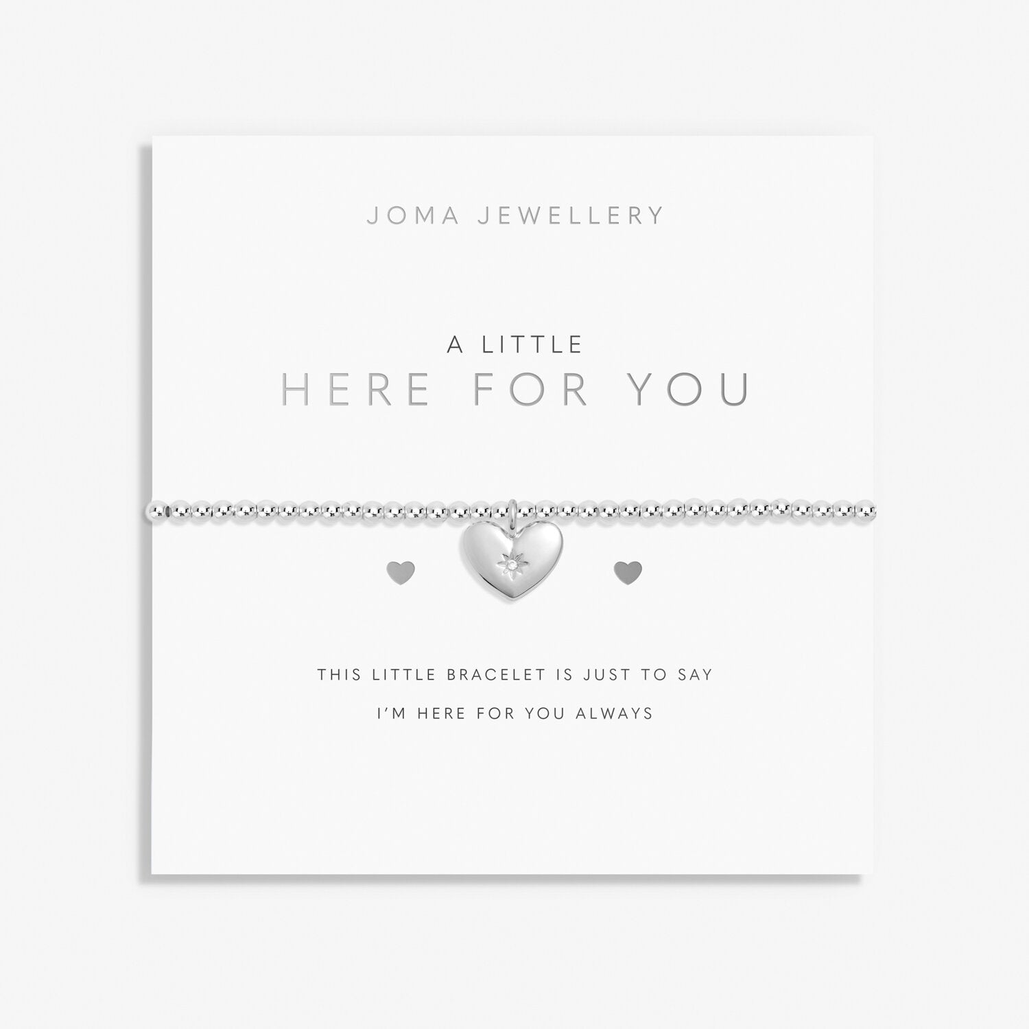 A Little 'Here For You' Bracelet In Silver Plating image 0
