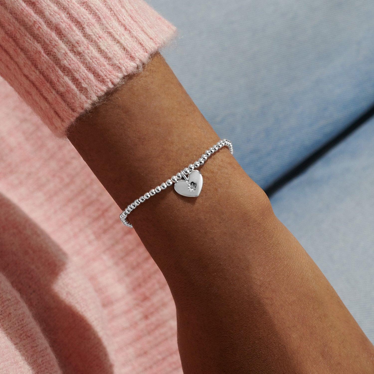 A Little 'Here For You' Bracelet In Silver Plating image 1
