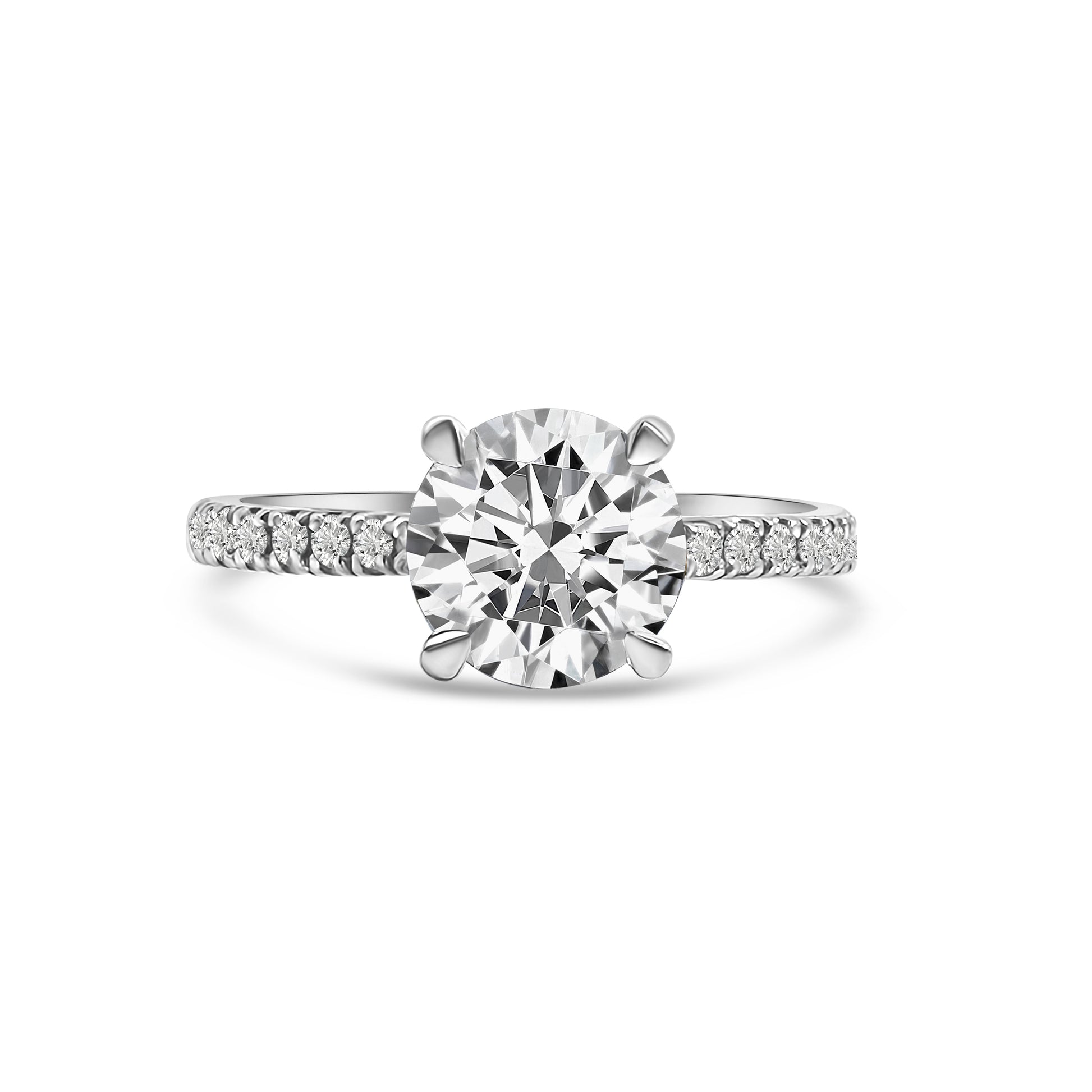 Lab Diamond Platinum Brilliant Cut Solitaire Engagement Ring