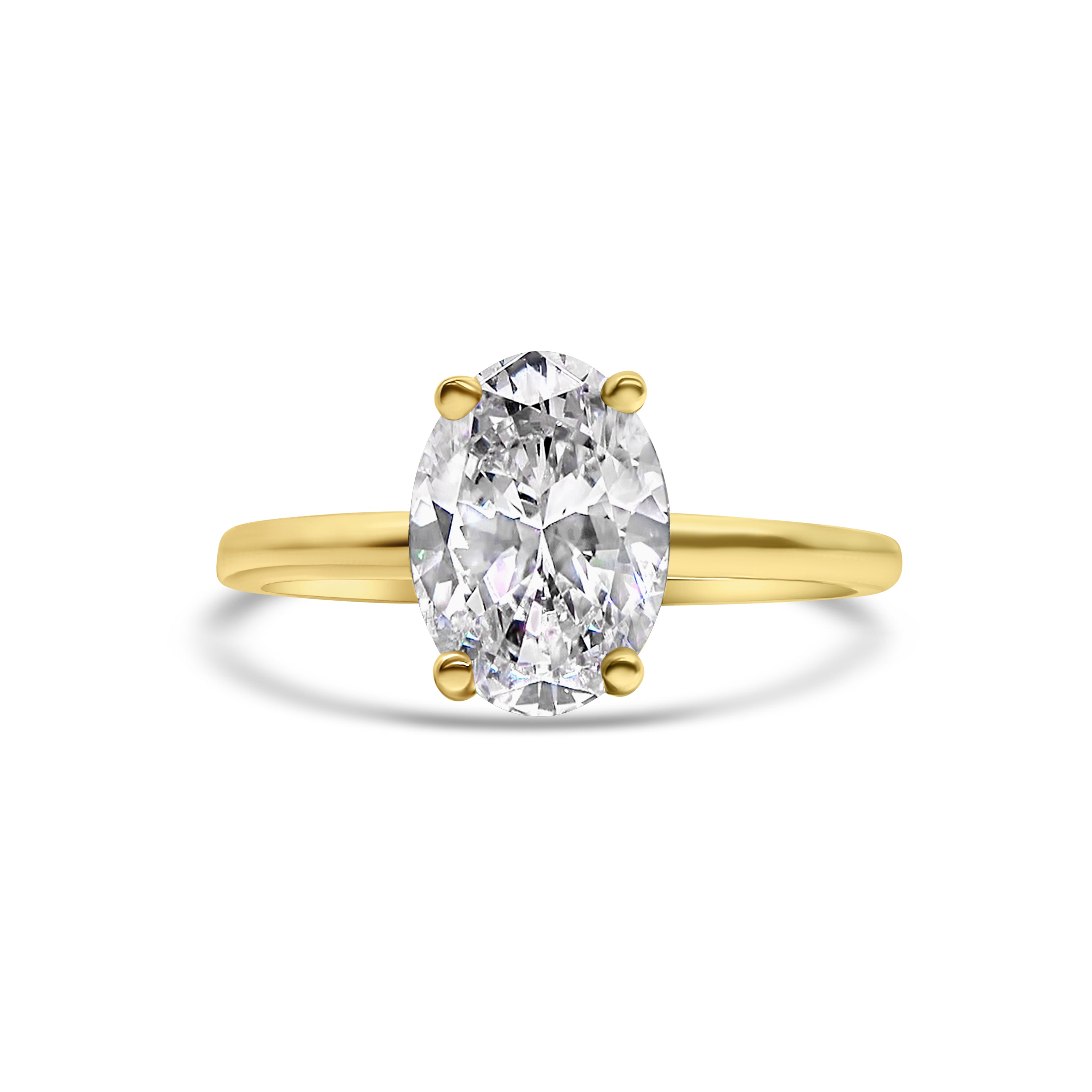 Lab Diamond 18kt Oval Solitaire Engagement Ring 1.50ct