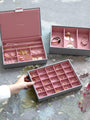 Stackers Classic Jewellery Box - Dove grey and rose gold image 1