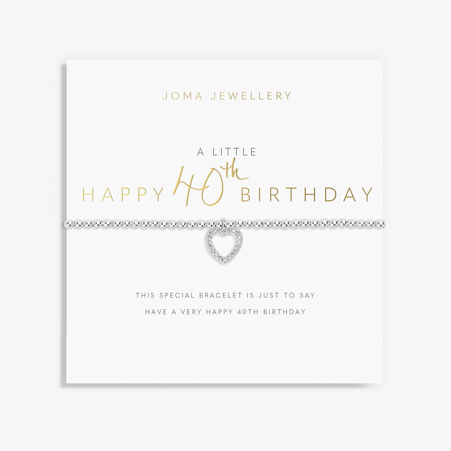 A Little 'Happy 40th Birthday' Bracelet image 0