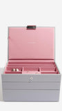 Classic Jewellery Box - Dove grey and rose gold