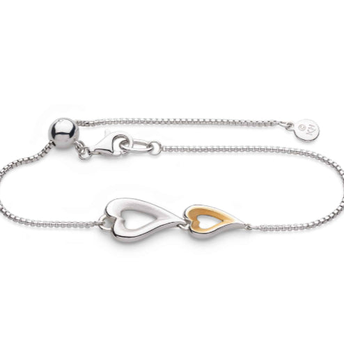 Kit Heath Desire Love Story Golden Twin Heart Bracelet image 0