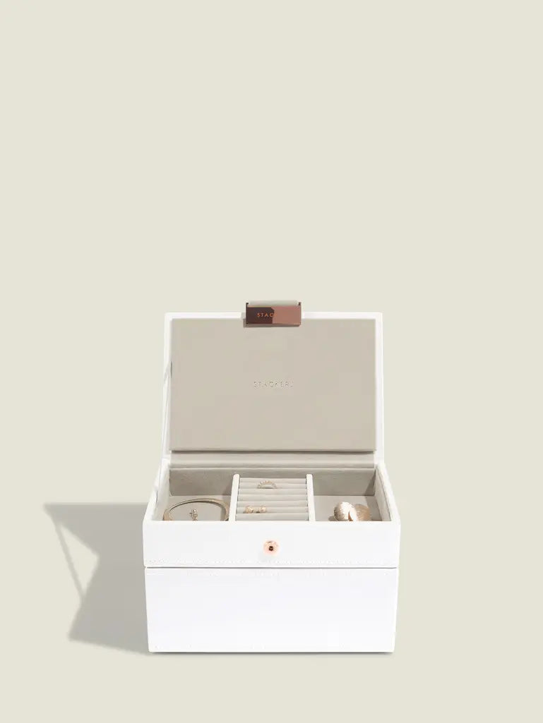 Mini Jewellery Box Set - White and Rose Gold
