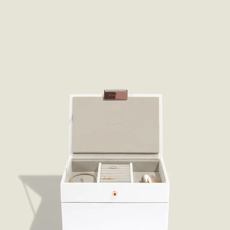 Mini Jewellery Box Set - White and Rose Gold