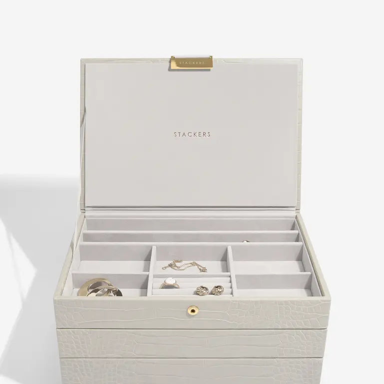 Classic Jewellery Box - Putty Croc