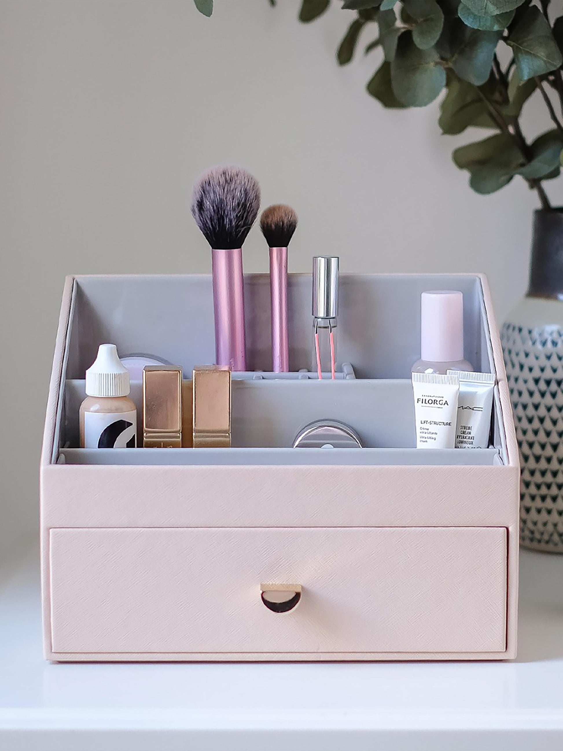 Makeup Organiser - Blush & Gold