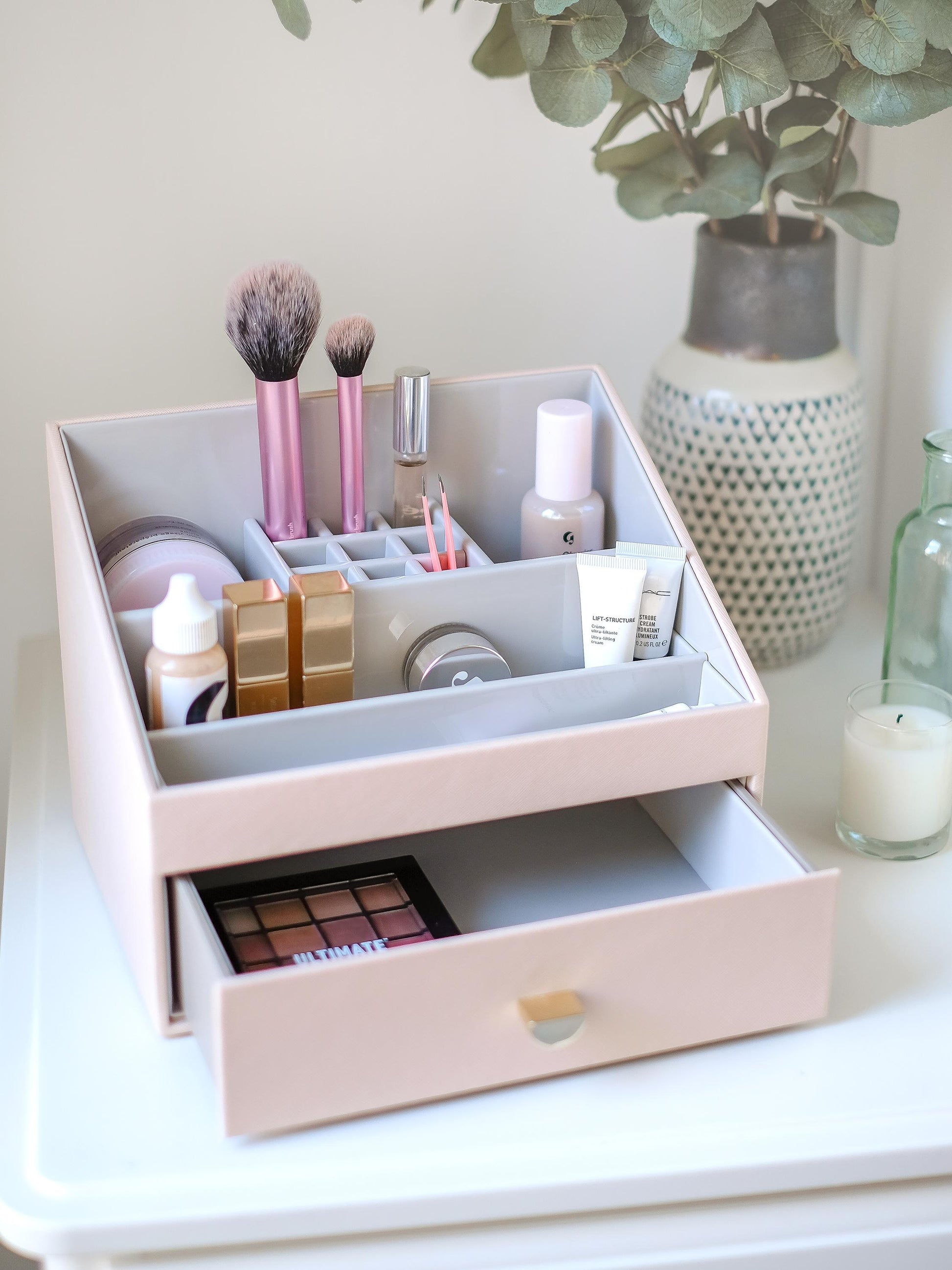 Makeup Organiser - Blush & Gold