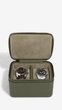 Zipped Travel Watch Box - Olive Green
