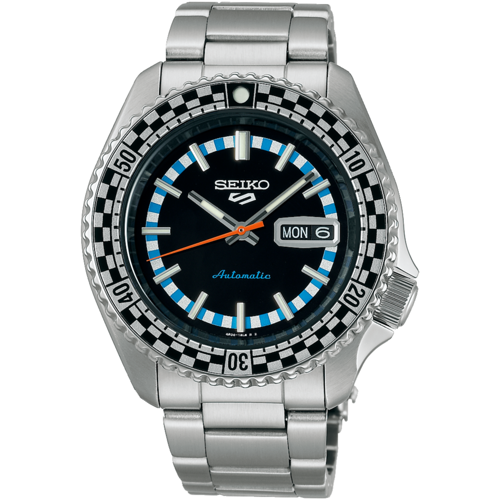 Seiko 5 SRPK67K1 Sports Black & White ‘Checker Flag’ 48030014 image 0