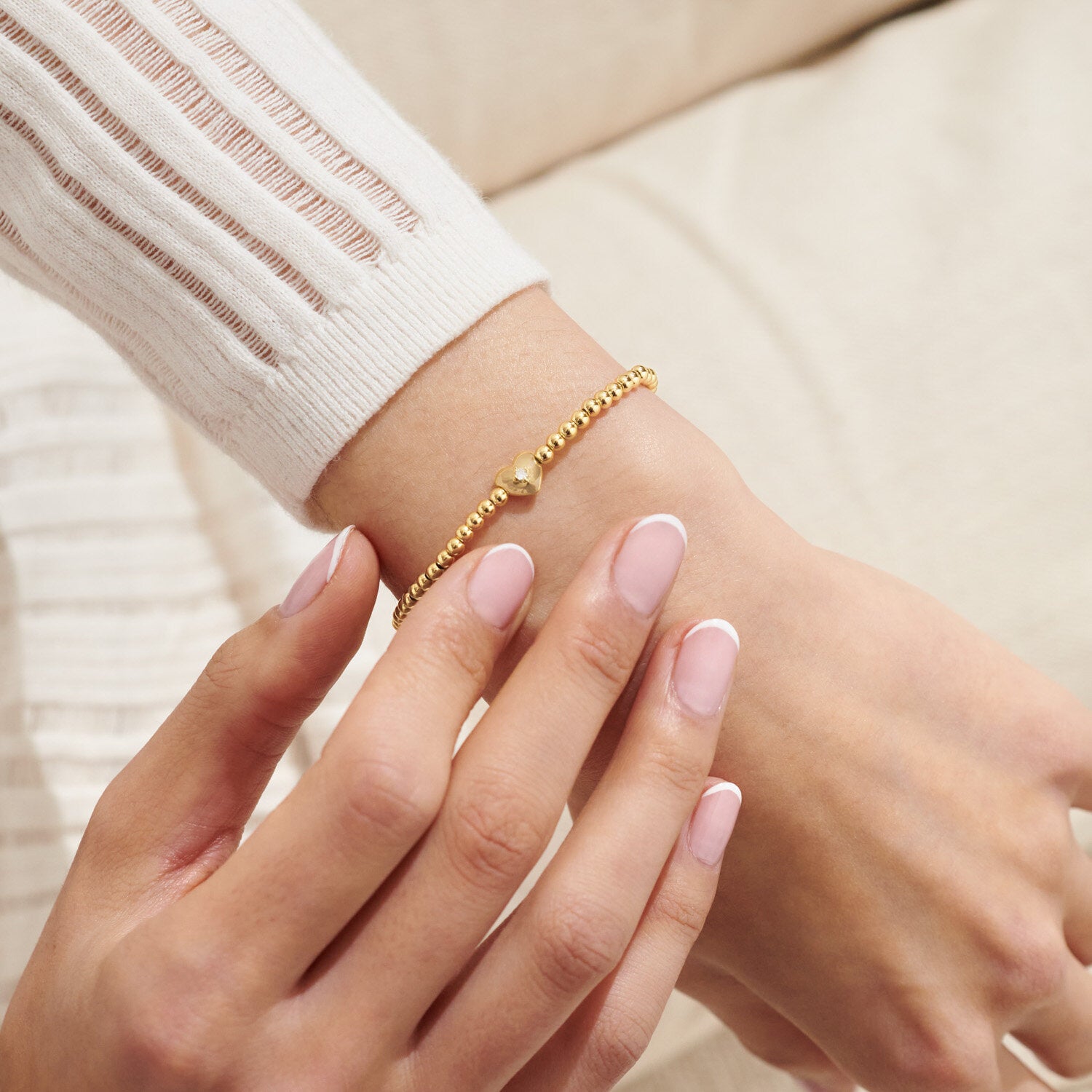 A Little 'Happy Birthday' Bracelet In Gold Plating image 1
