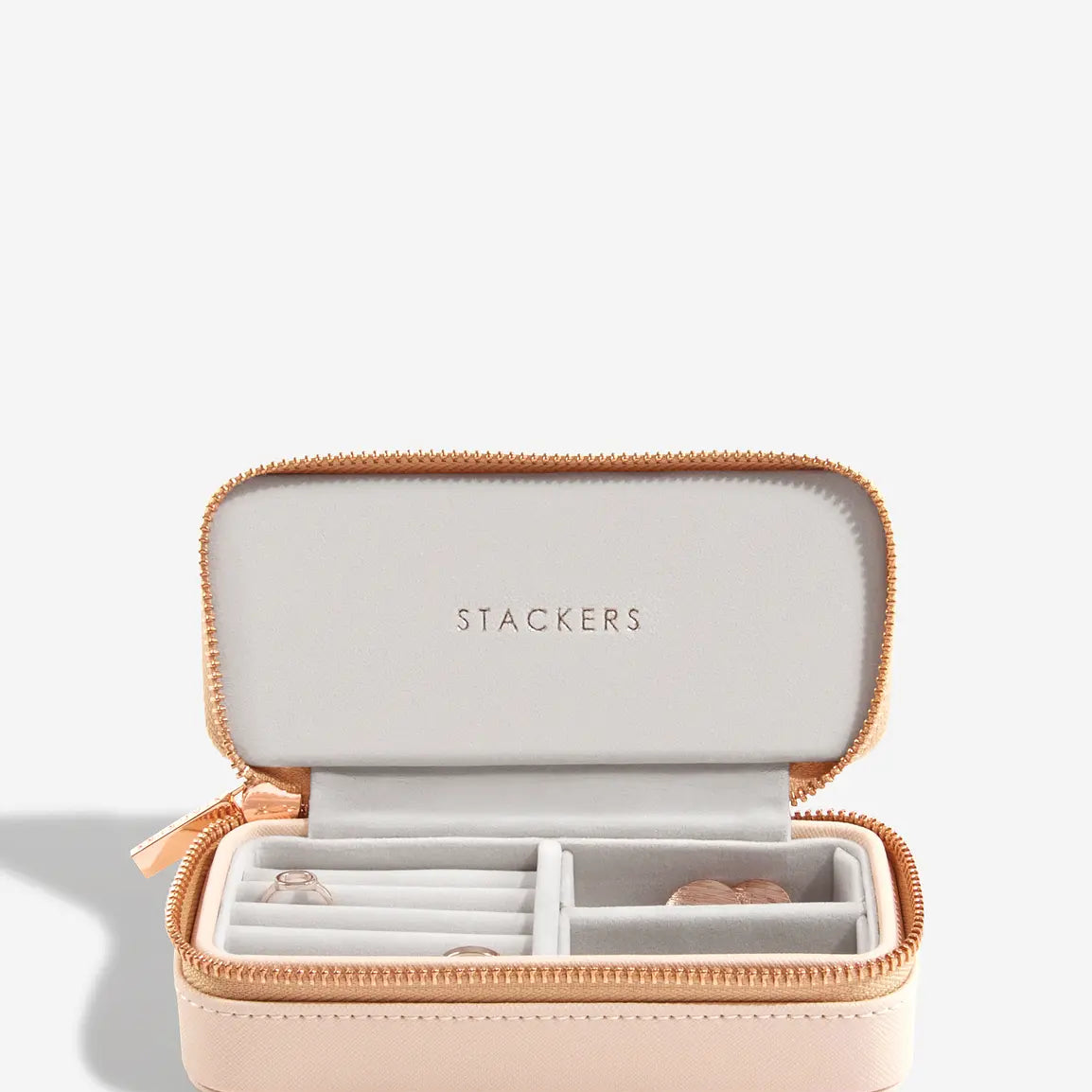 Zipped Travel Jewellery Box - Blush