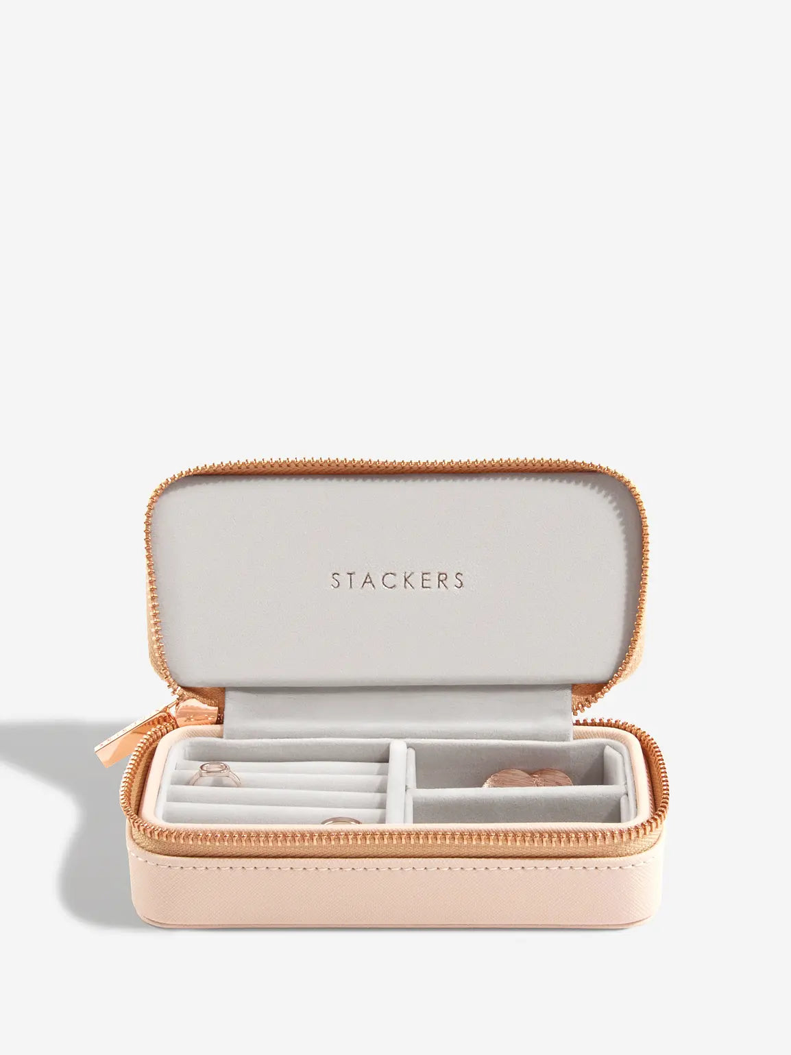 Zipped Travel Jewellery Box - Blush