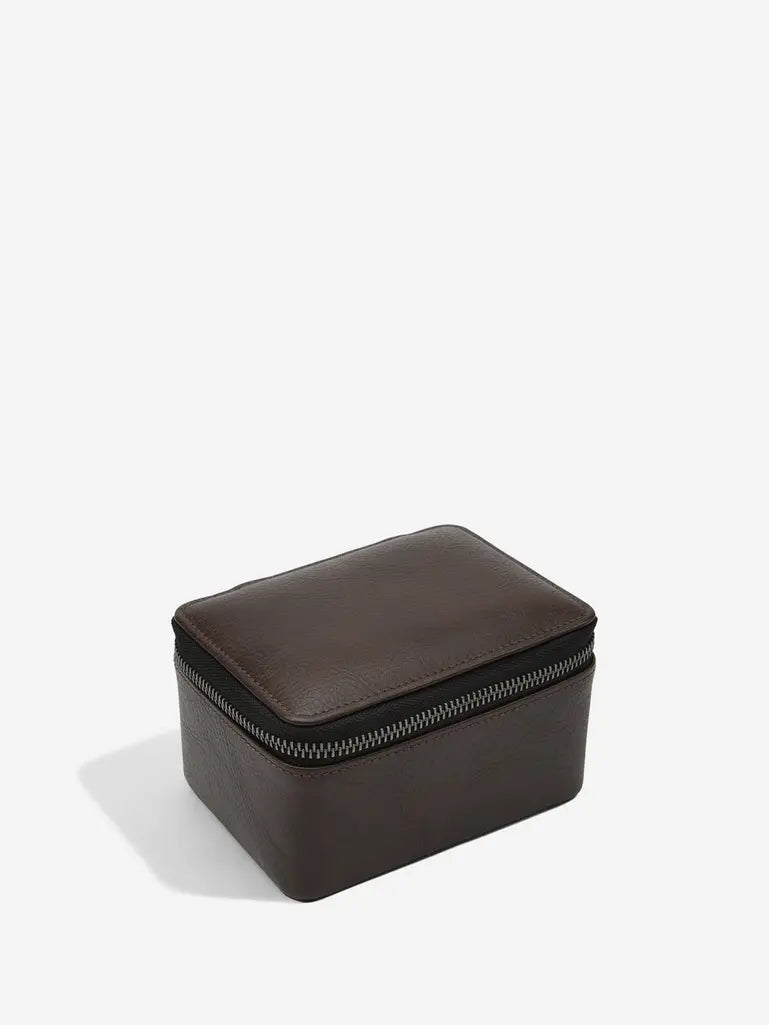 Zipped Travel Watch Box - Brown