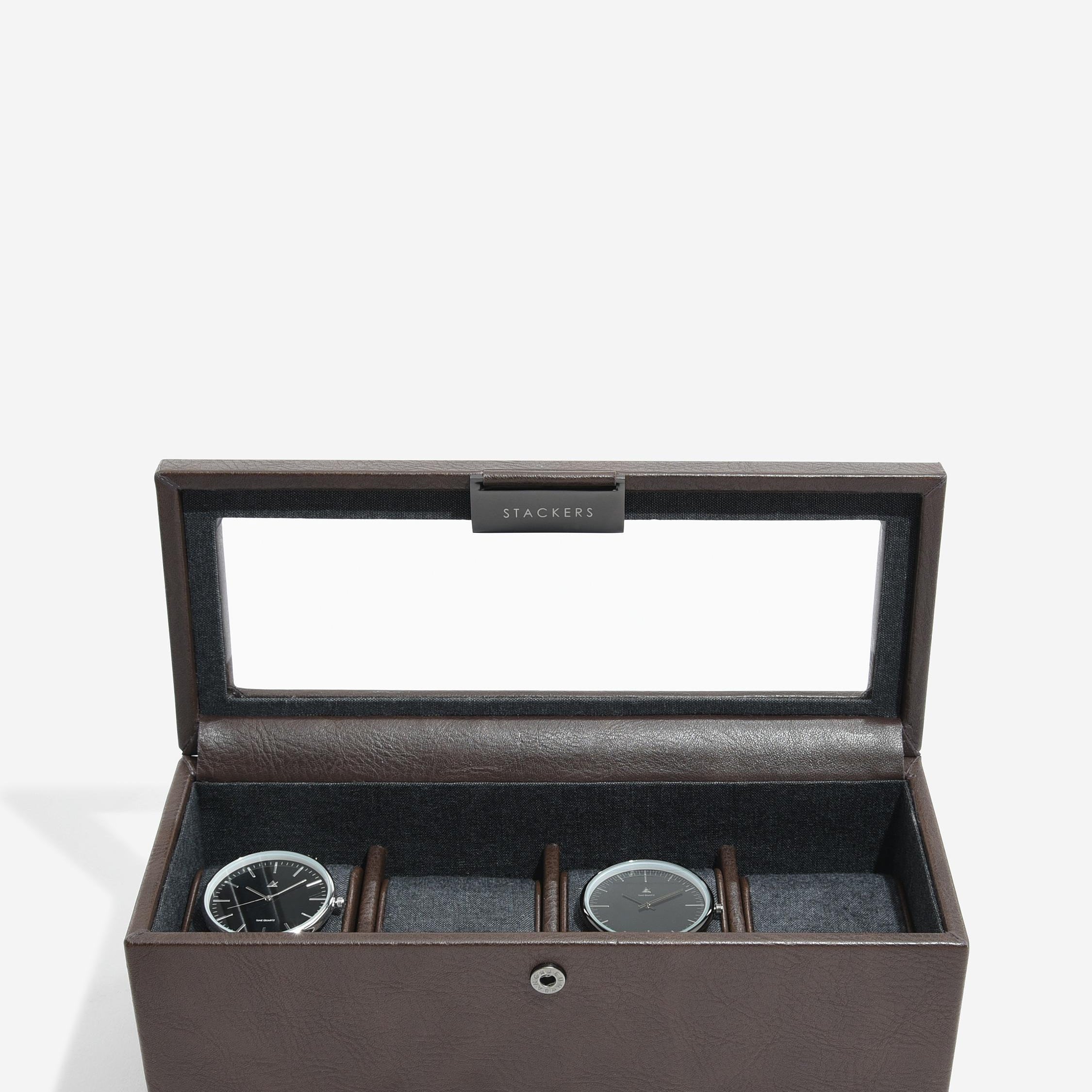 4 Piece Watch Box - Brown