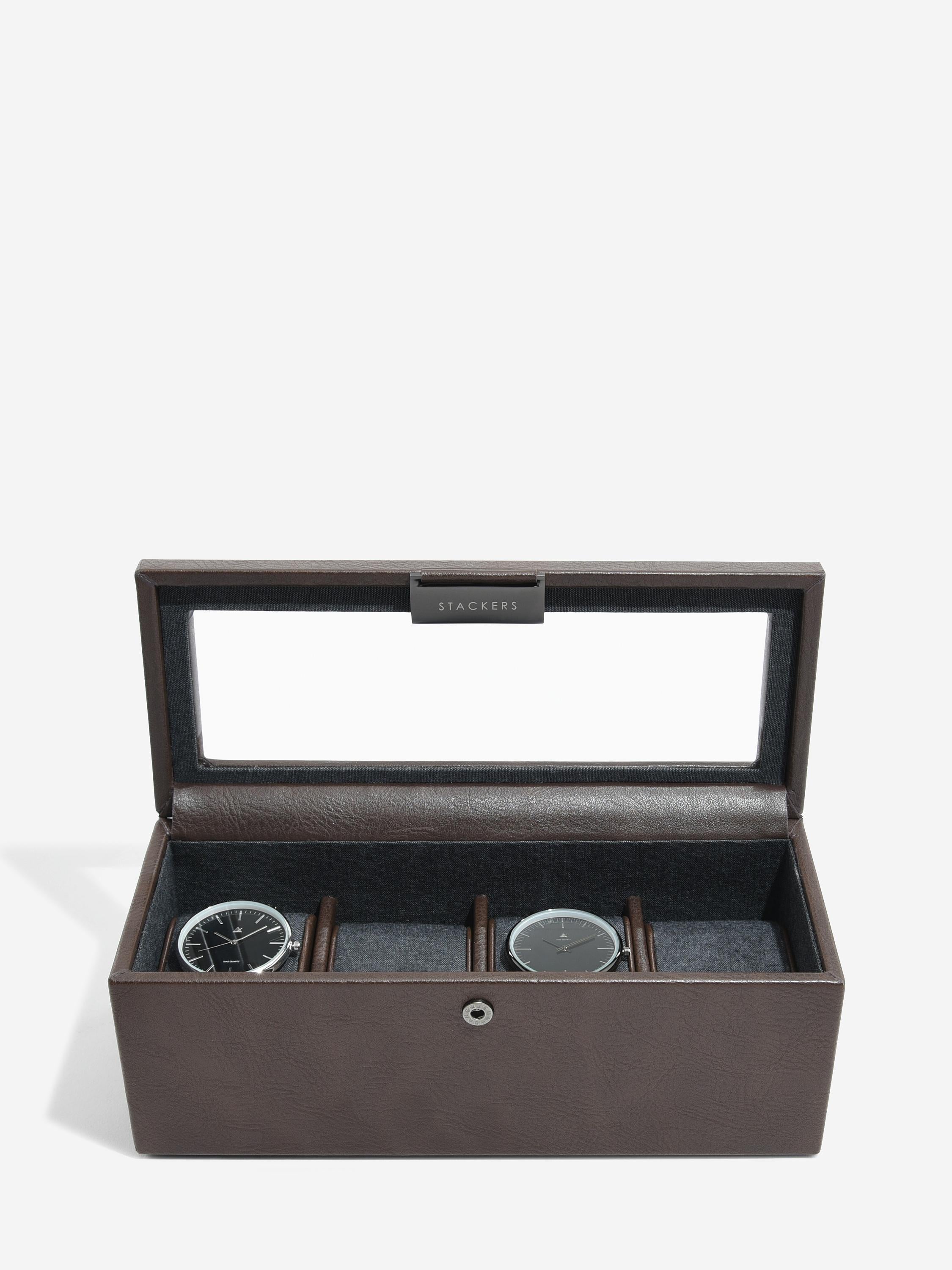 4 Piece Watch Box - Brown