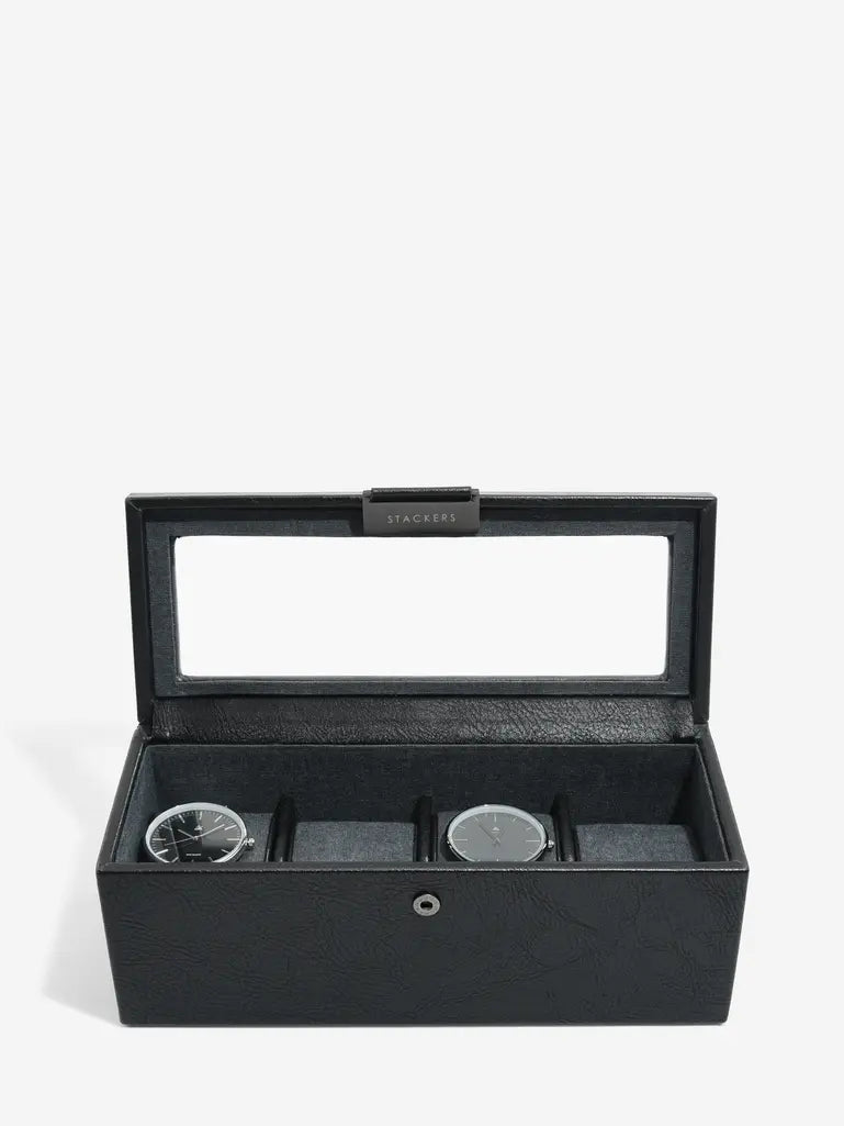4 Piece Watch Box - Black