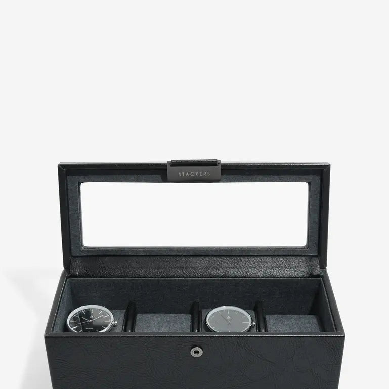 4 Piece Watch Box - Black