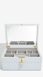 Leather Jewellery Box - Powder Blue