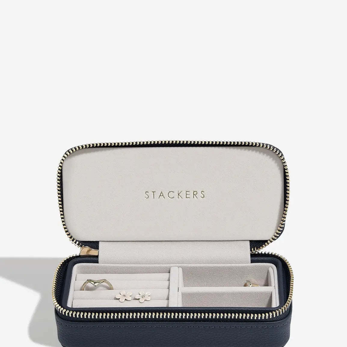 Zipped Travel Jewellery Box - Black