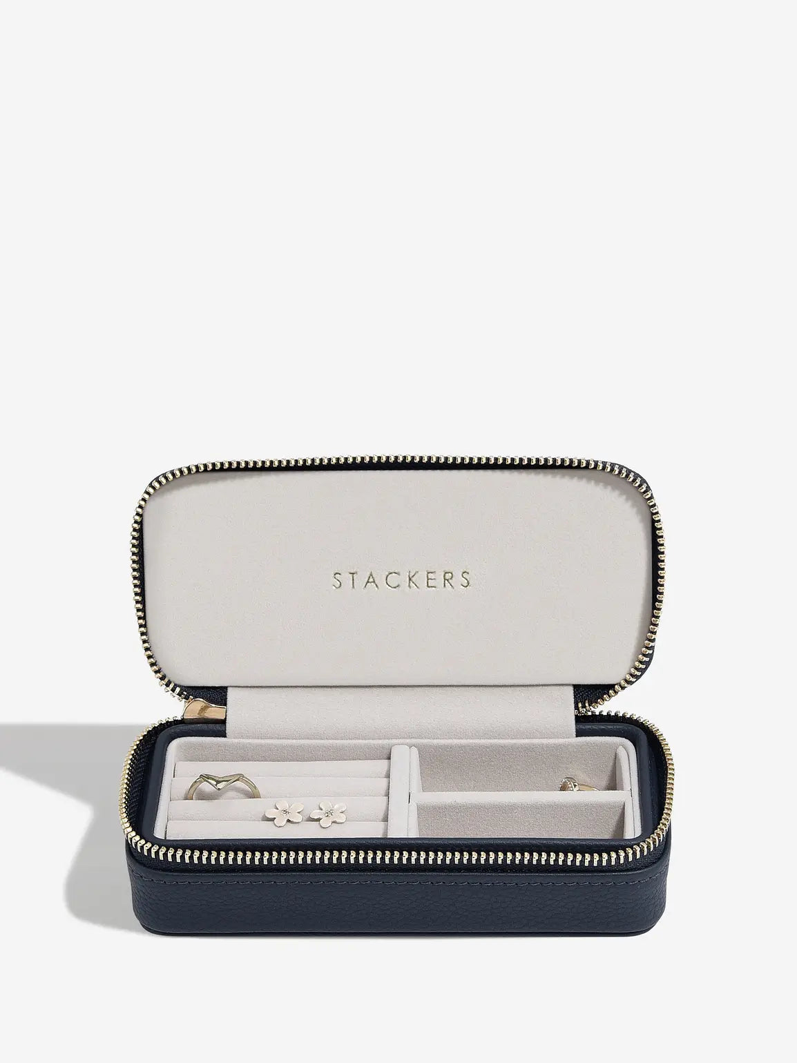 Zipped Travel Jewellery Box - Black