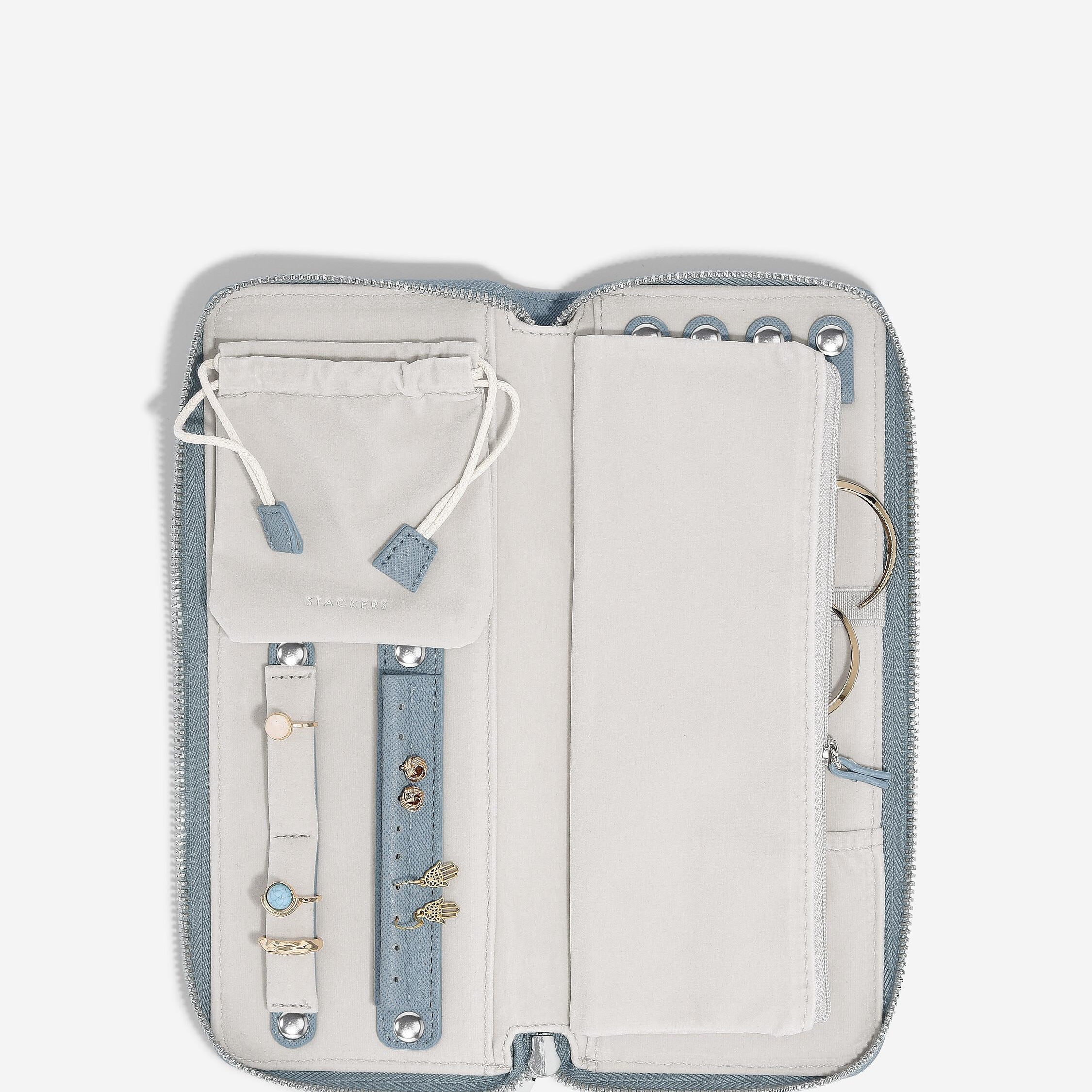 Jewellery Roll - Dusky Blue