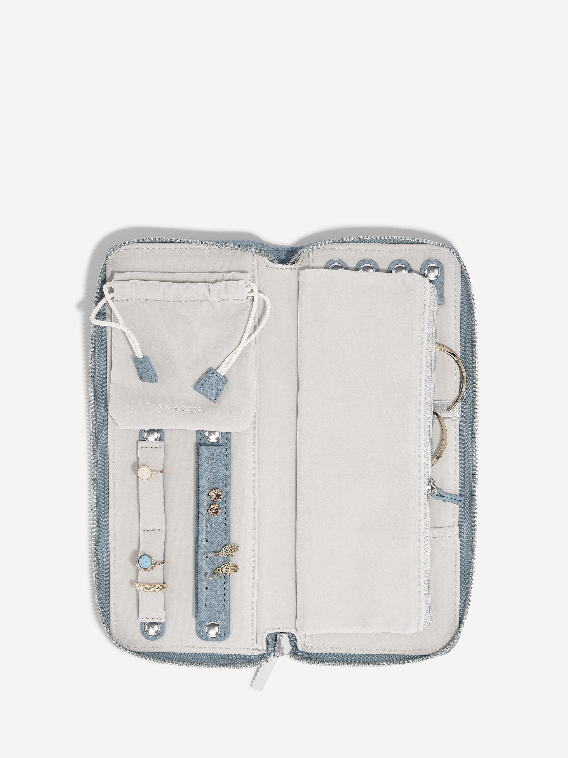 Jewellery Roll - Dusky Blue