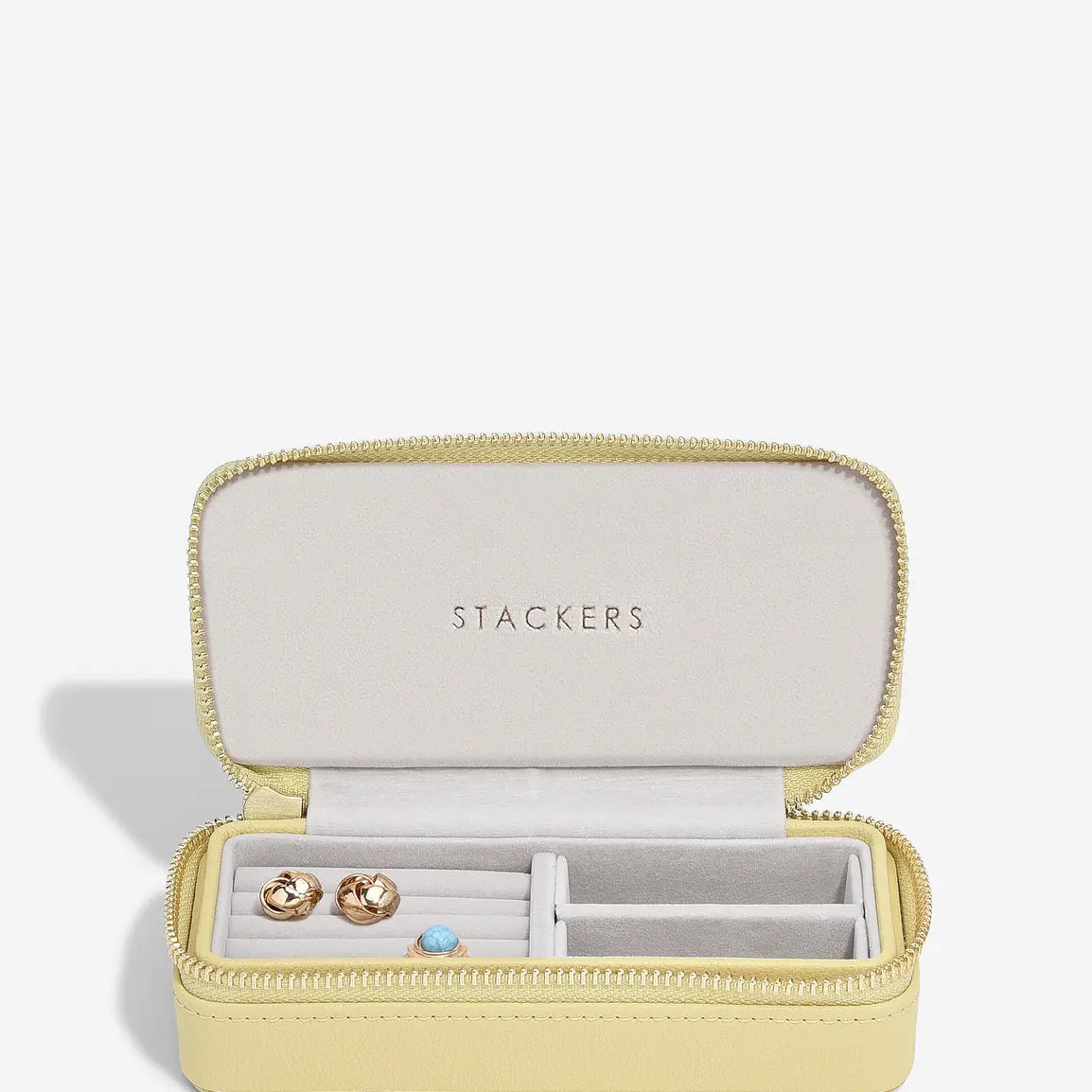 Zipped Travel Jewellery Box - Yellow