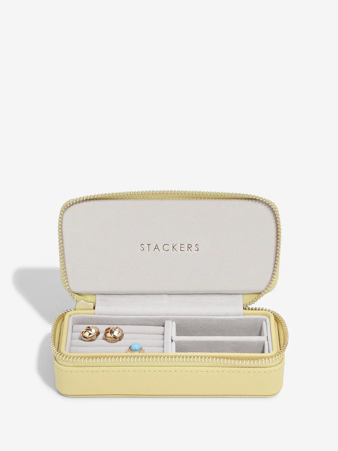 Zipped Travel Jewellery Box - Yellow