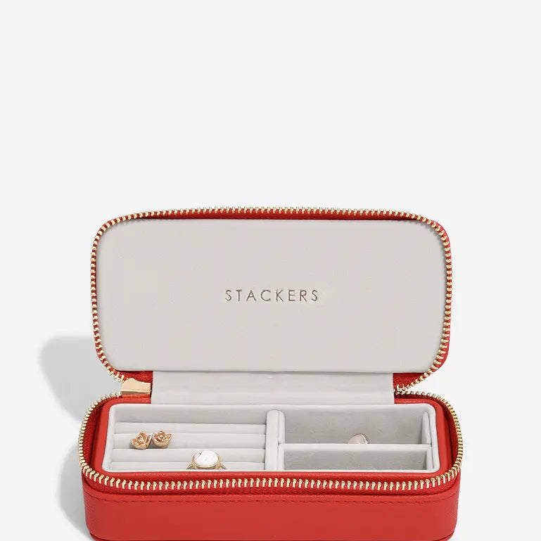 Zipped Travel Jewellery Box - Red
