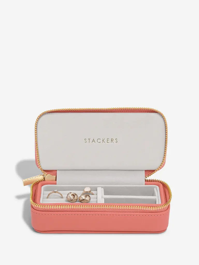Zipped Travel Jewellery Box - Grapefruit