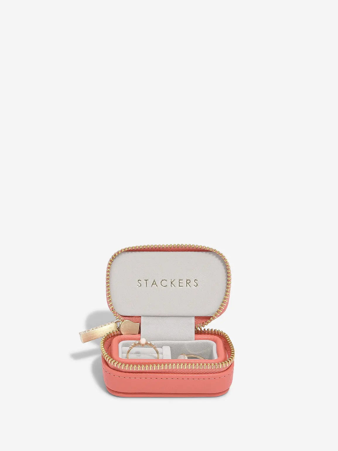 Zipped Travel Jewellery Box -Grapefruit