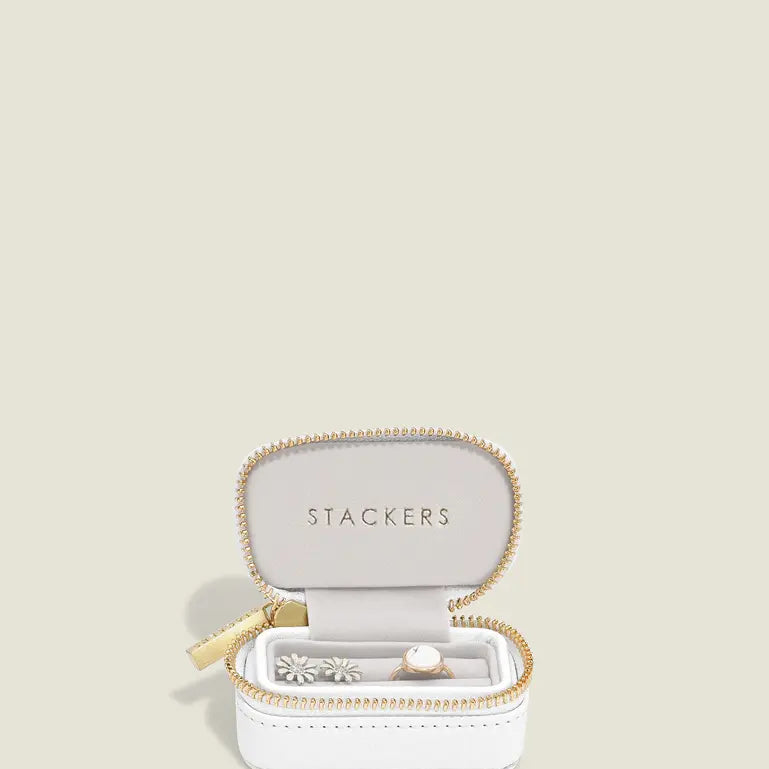 White Pebble Ring Box For Collars