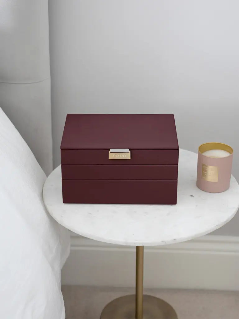 Classic Jewellery Box - Burgandy