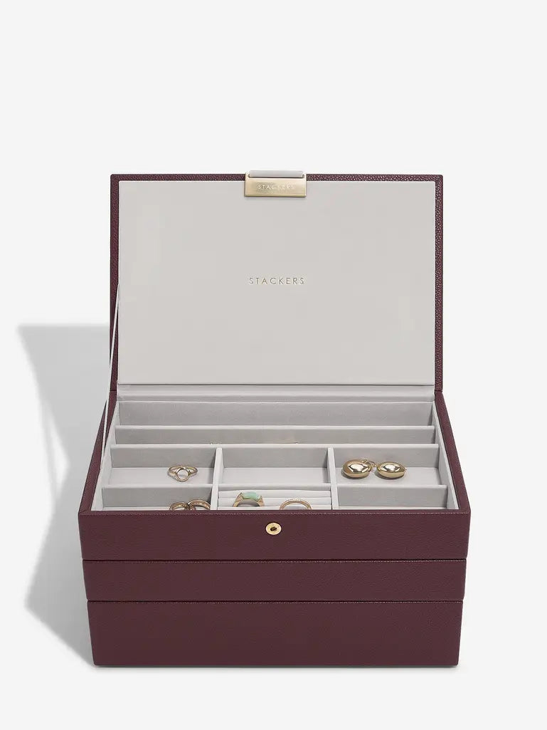 Classic Jewellery Box - Burgandy