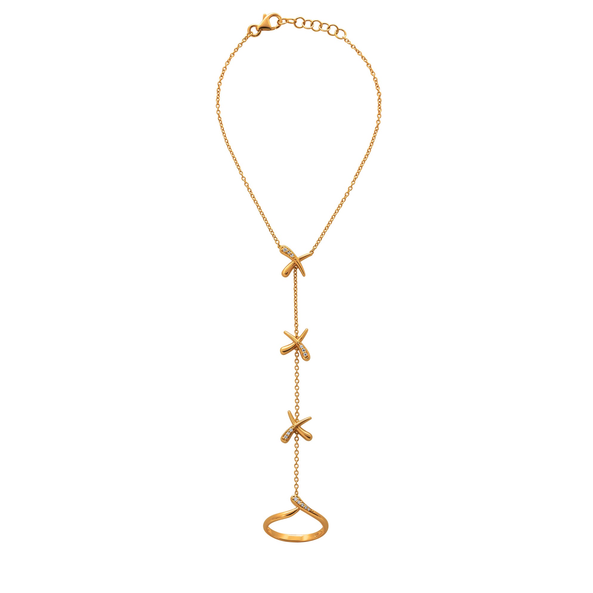 Quartermaine BLHC1 18kt Gold & Diamond Bliss Hand Chain 09050005 image 0