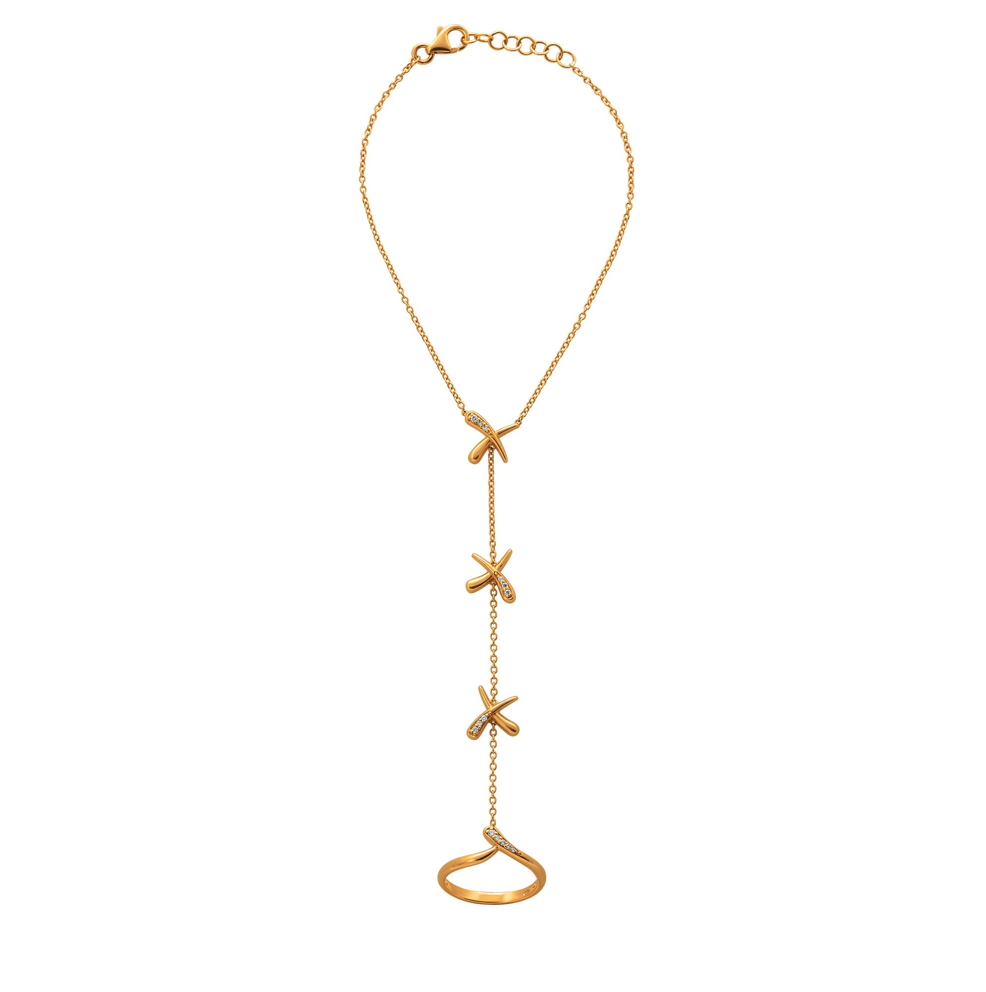 Quartermaine BLHC1 18kt Gold & Diamond Bliss Hand Chain 09050005 image 0