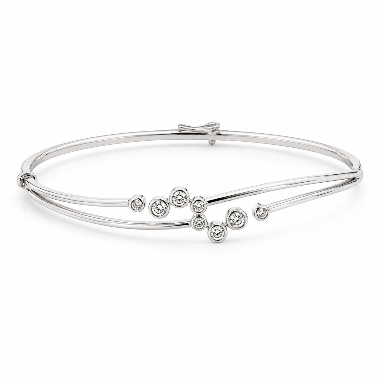 9kt Diamond Rubover Bangle