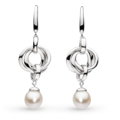 Kit Heath Bevel Trilogy Pearl Drop Earrings image 0