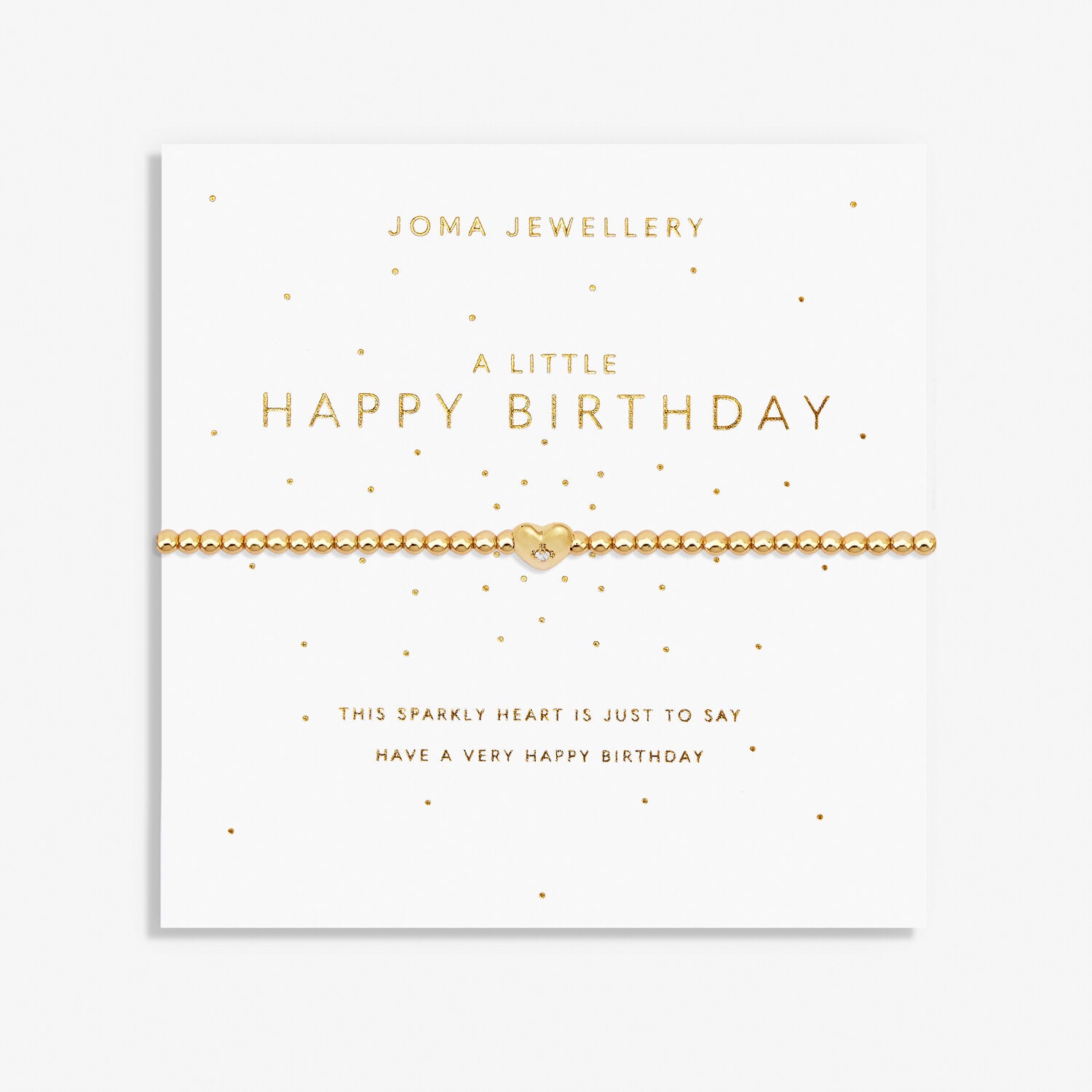 A Little 'Happy Birthday' Bracelet In Gold Plating image 0